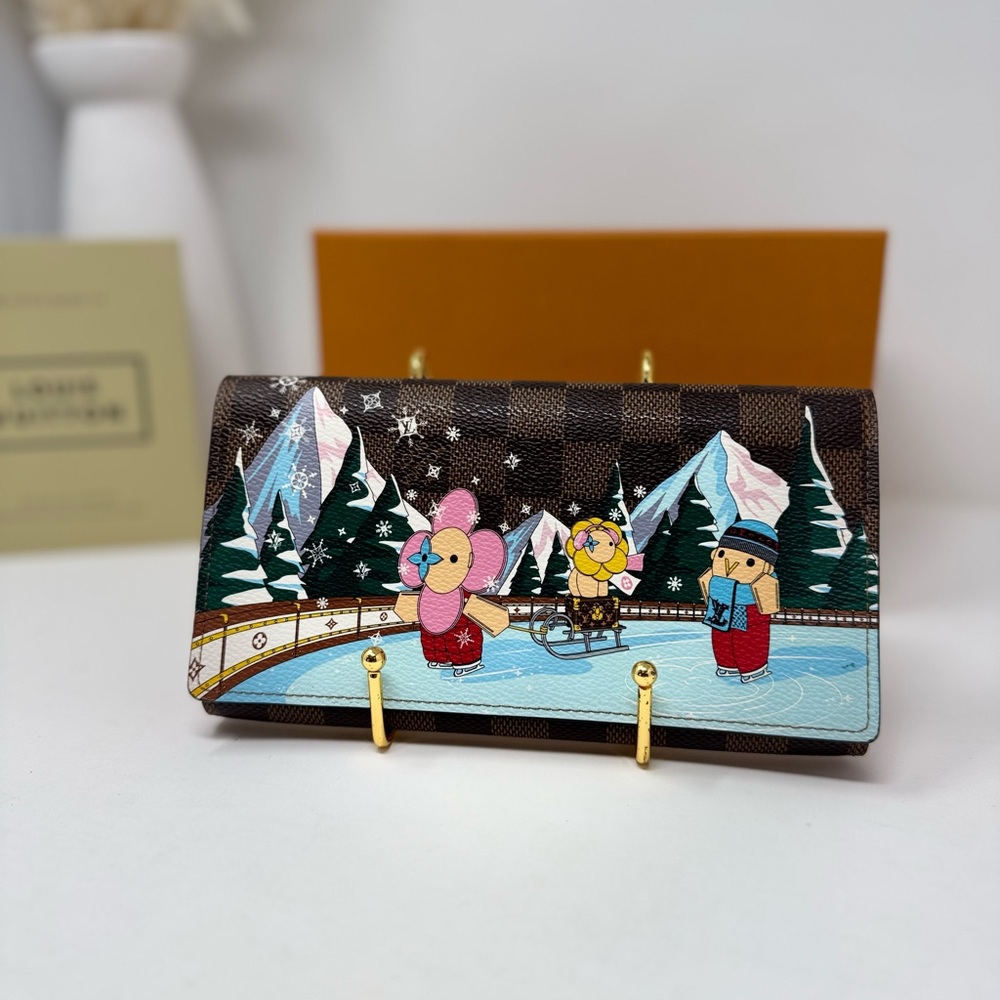 Louis Vuitton Damier Ebene Vivenne Christmas wallet